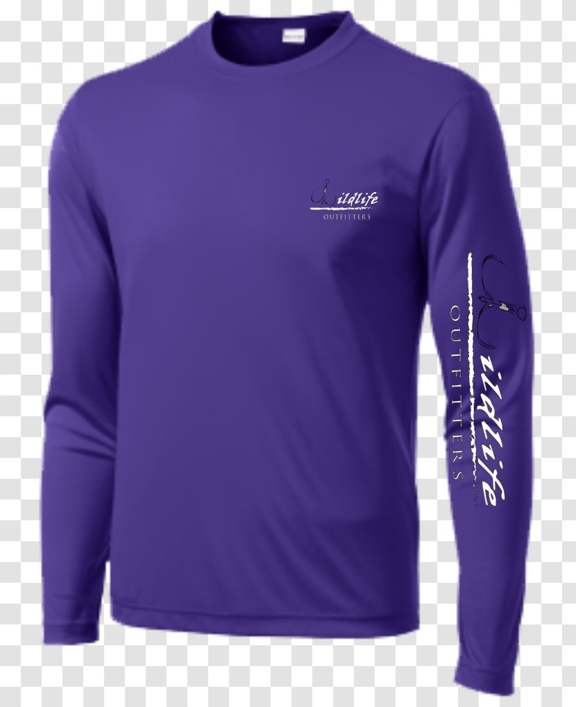 Long-sleeved T-shirt Hoodie Clothing - Tshirt - Purple Fish Transparent PNG