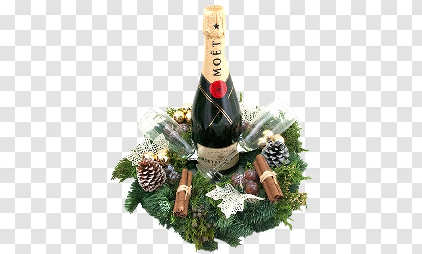 Champagne Moët & Chandon Bottle Christmas Ornament - Wine Transparent PNG