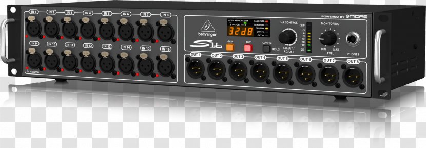 BEHRINGER S16 Stage Box Audio Mixers X32 - Stereo Amplifier - Professional Transparent PNG