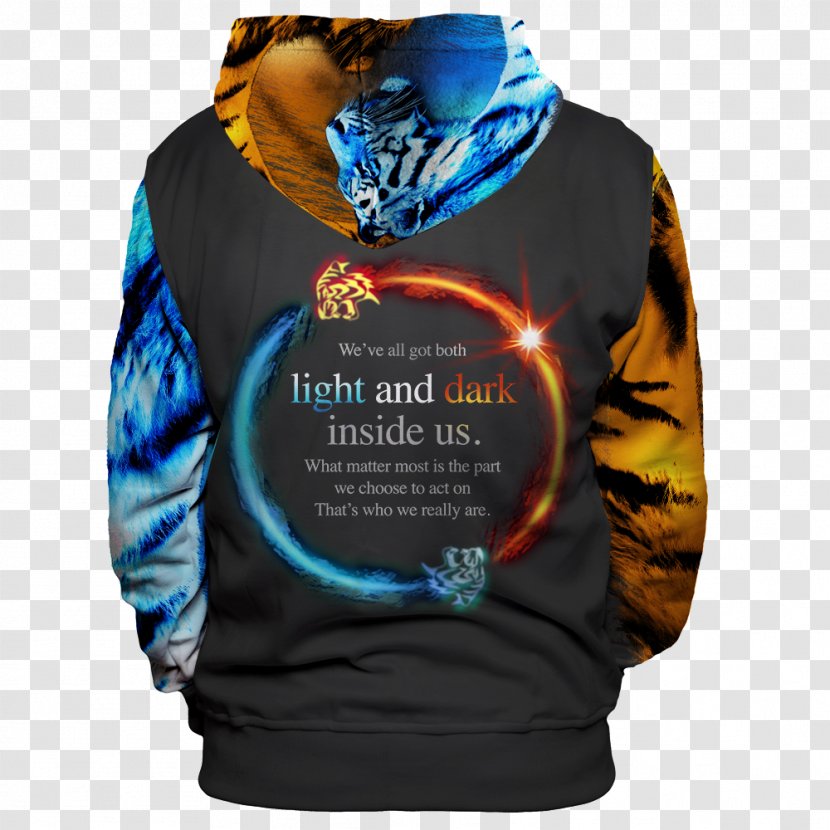 Hoodie Yin And Yang Clothing Light Unisex - Ice Tiger - Fire Transparent PNG
