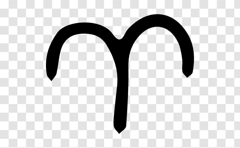 Astrological Sign Symbol Astrology Aries Zodiac - Monochrome Transparent PNG