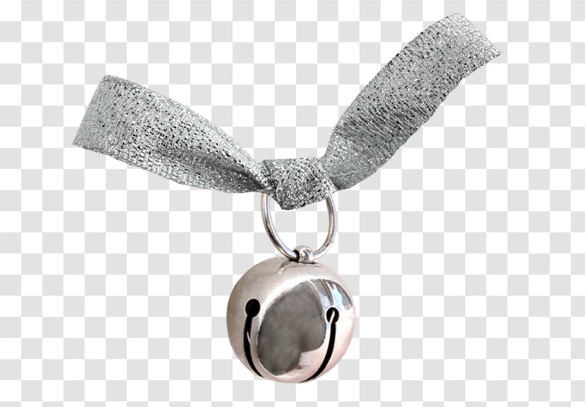 Silver Bell Ribbon - Pendant Transparent PNG