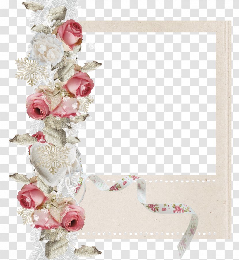 Paper Craft Floral Design Scrapbooking Picture Frames - Pink - Wedding Transparent PNG