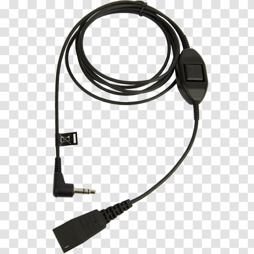 Phone Connector Headset Jabra Mobile Phones Electrical Cable - Serial - Mitel Wireless Transparent PNG