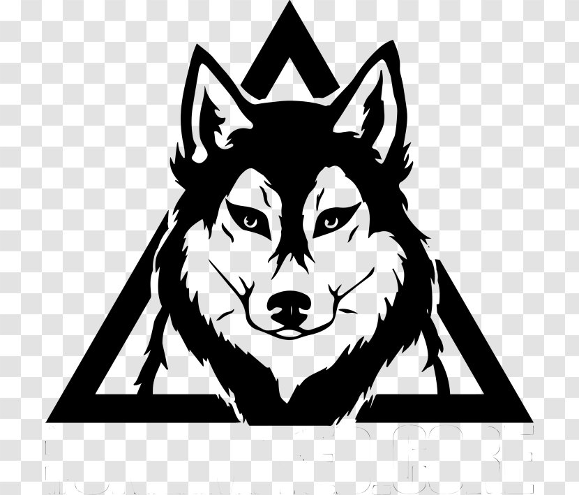 Siberian Husky Black Wolf Wall Decal Clip Art - Wolfdog - Gray Transparent PNG