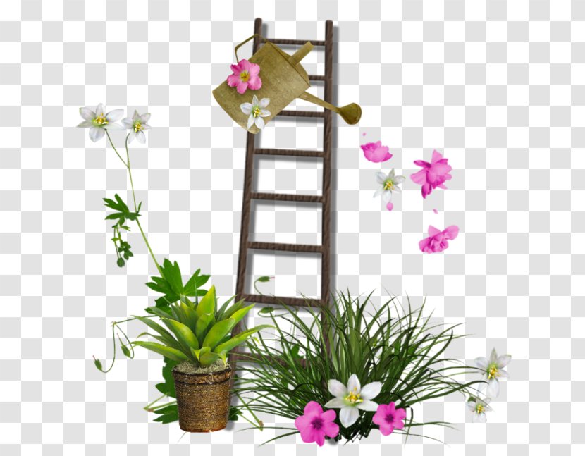 Garden Clip Art - Cut Flowers - Ladder Transparent PNG