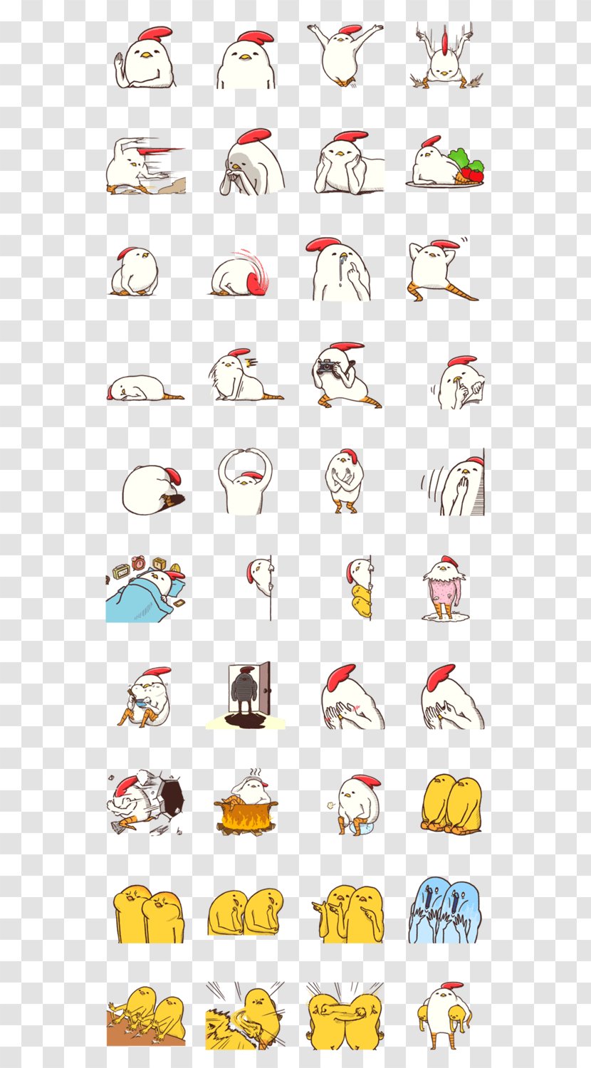 Chicken Drawing Sticker - Cartoon Transparent PNG