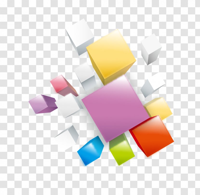 Solid Geometry Cube - Rectangle - Abstract Geometric Squares Perspective Transparent PNG