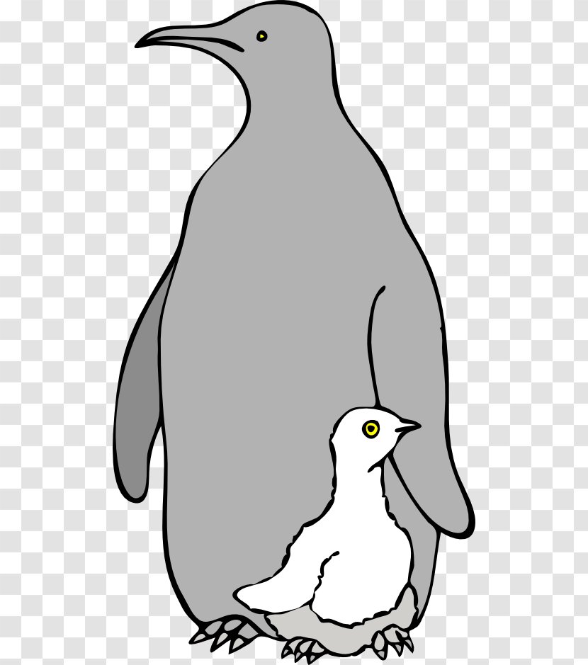 Penguin Clip Art - Black And White - Cartoon Seagull Transparent PNG