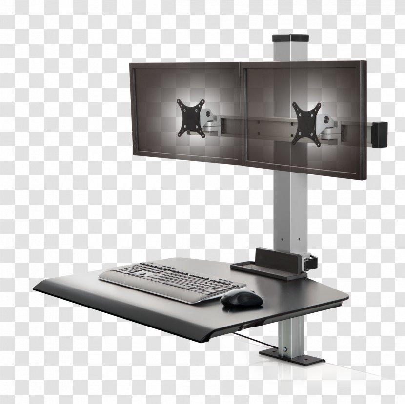 Computer Keyboard Sit-stand Desk Standing Multi-monitor - Sitting - Stand For 30 Minutes Transparent PNG