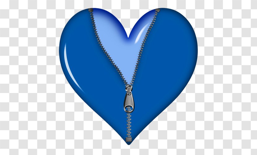 Heart Zip Clip Art - Electric Blue - May Fourth Youth Day Transparent PNG