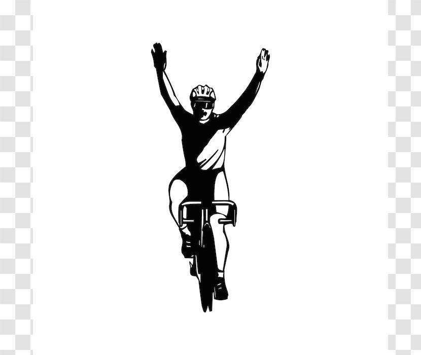 Bicycles And Bicycling Tour De France Clip Art - Monochrome - Cyclist Picture Transparent PNG