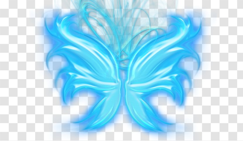 Butterfly Turquoise Wallpaper - Computer - Feather Transparent PNG