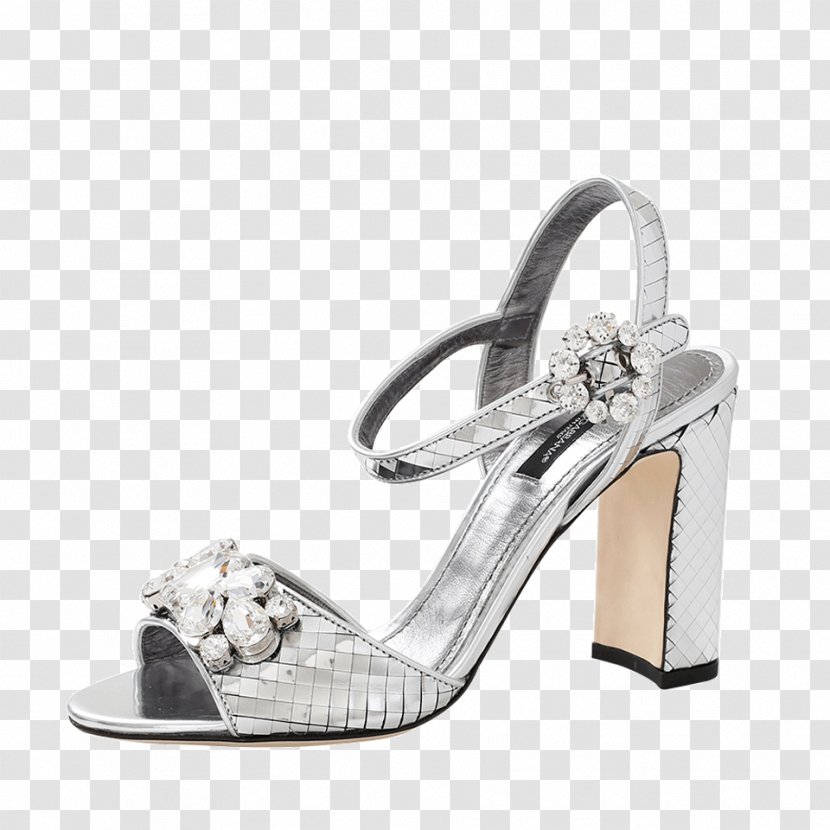 Sandal Silver Shoe - Dolce Gabbana Transparent PNG