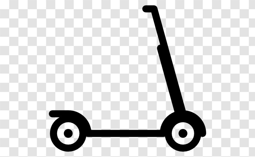 Kick Scooter Car - Black And White Transparent PNG