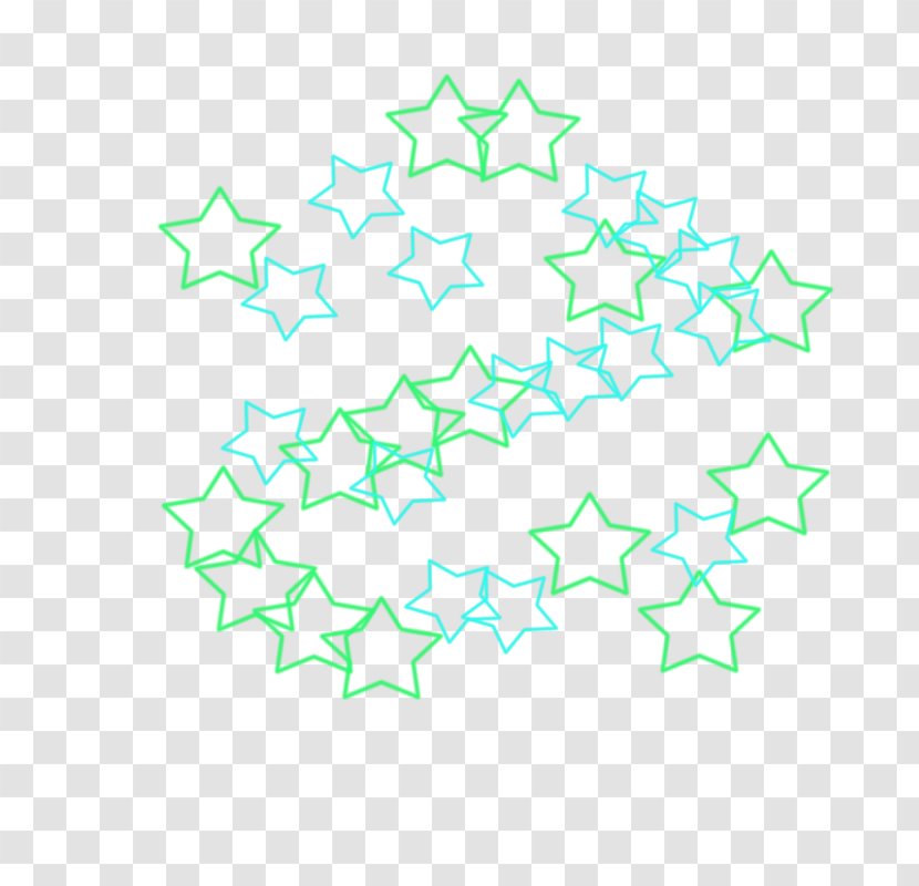 Green Leaf Area Clip Art - Symmetry - Five-pointed Star Pattern Light Effect Transparent PNG