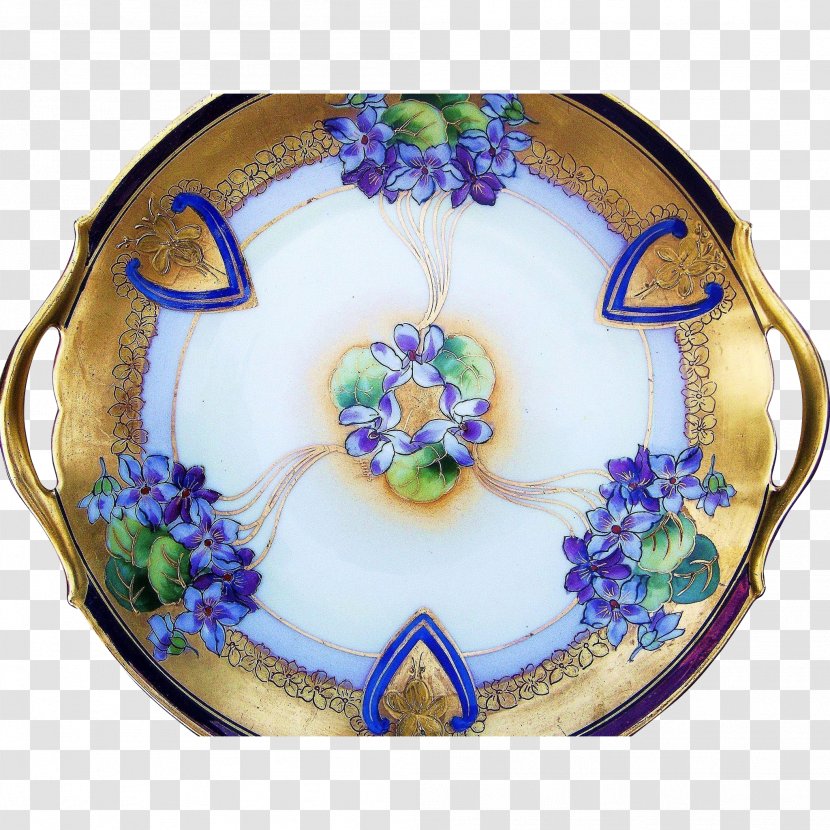 Tableware Platter Ceramic Plate Saucer - Cobalt Blue - Hand-painted Floral Material Transparent PNG
