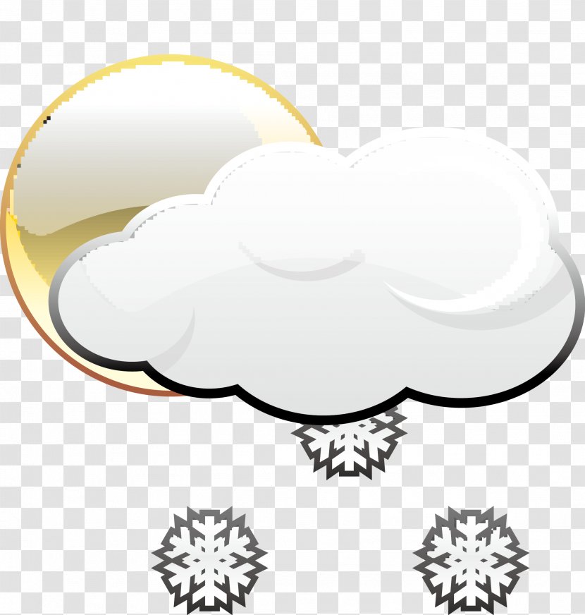Weather Rain And Snow Mixed Cloud Icon - White - Snowy Transparent PNG