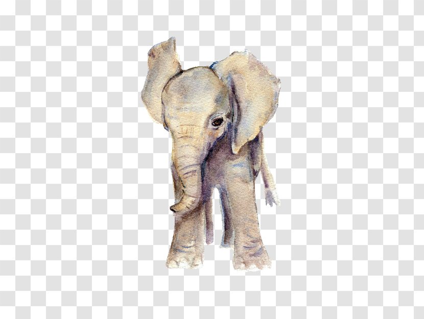 African Elephant Watercolor Painting Printmaking - Paint Transparent PNG