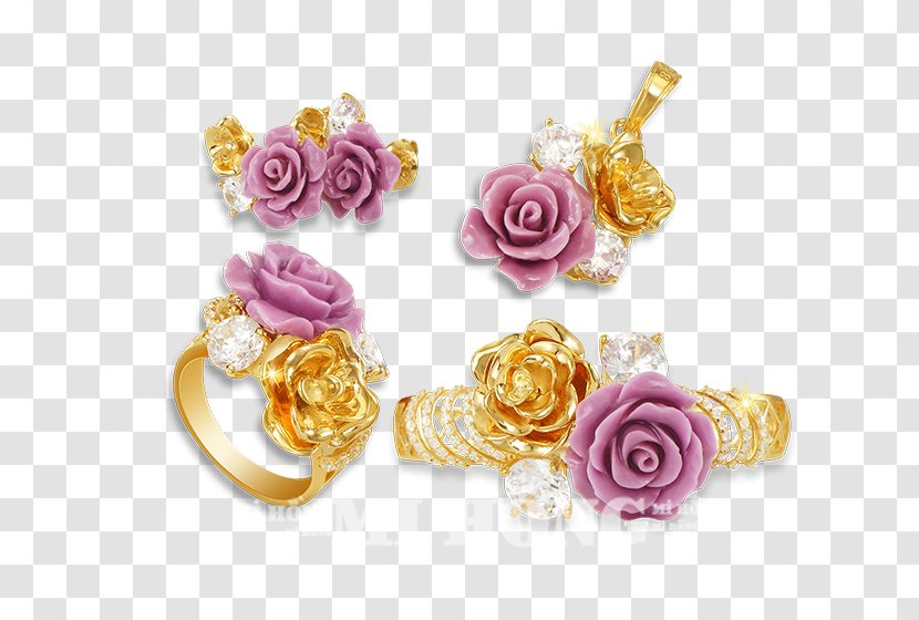 Garden Roses Cut Flowers Body Jewellery Petal - Magenta - Hoa Hồng Transparent PNG