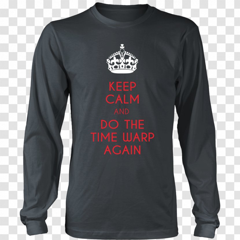 Long-sleeved T-shirt Hoodie Keep Calm And Carry On - Unisex Transparent PNG