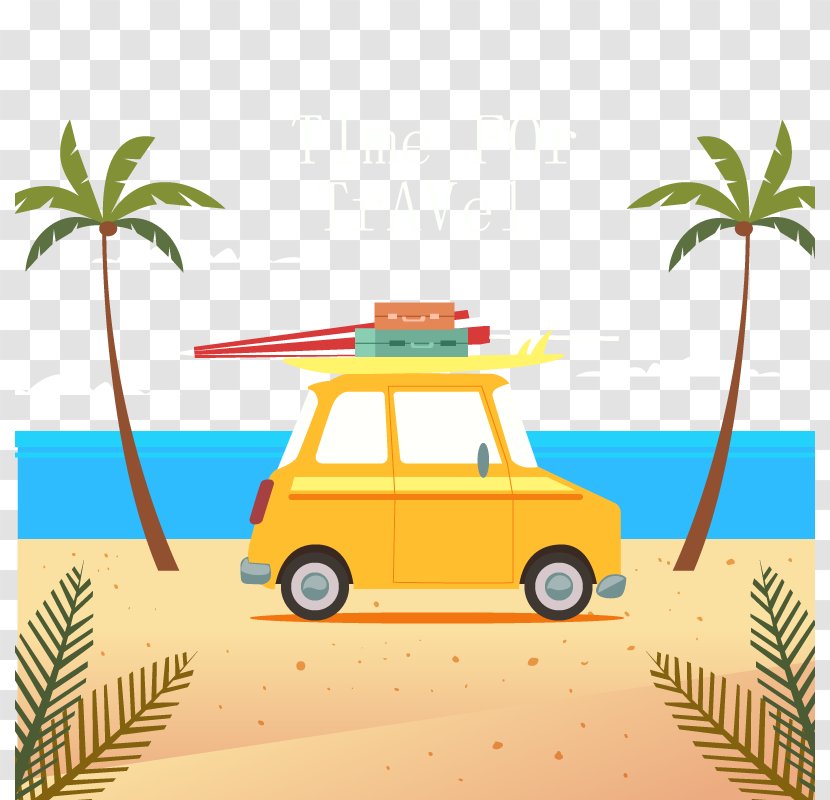 Beach Disc Jockey Sand - Tree - Vector Travel Transparent PNG