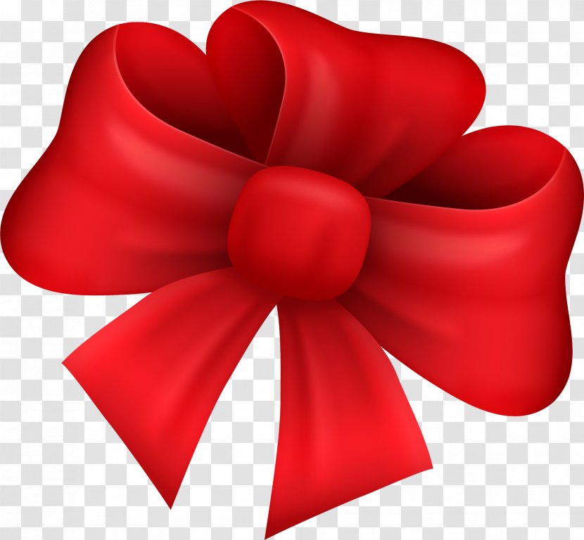 Red With Ribbon Knot - Little Fresh Bow Tie Transparent PNG