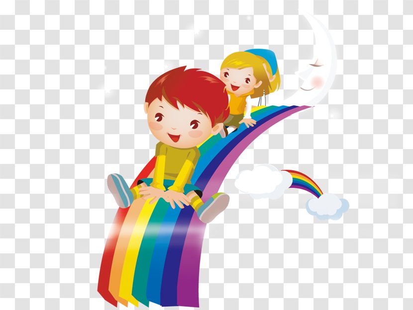 Rainbow Adobe Illustrator Computer File - Heart - Sitting Umbrella Child Transparent PNG