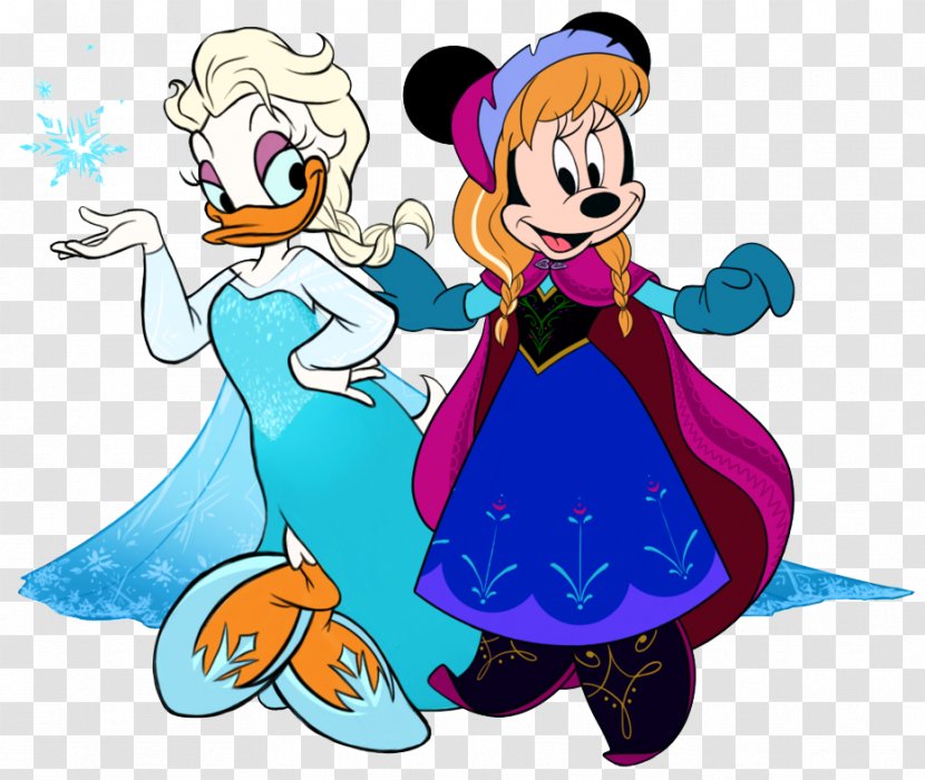 Minnie Mouse Daisy Duck Elsa Anna Mickey - Drawing Transparent PNG