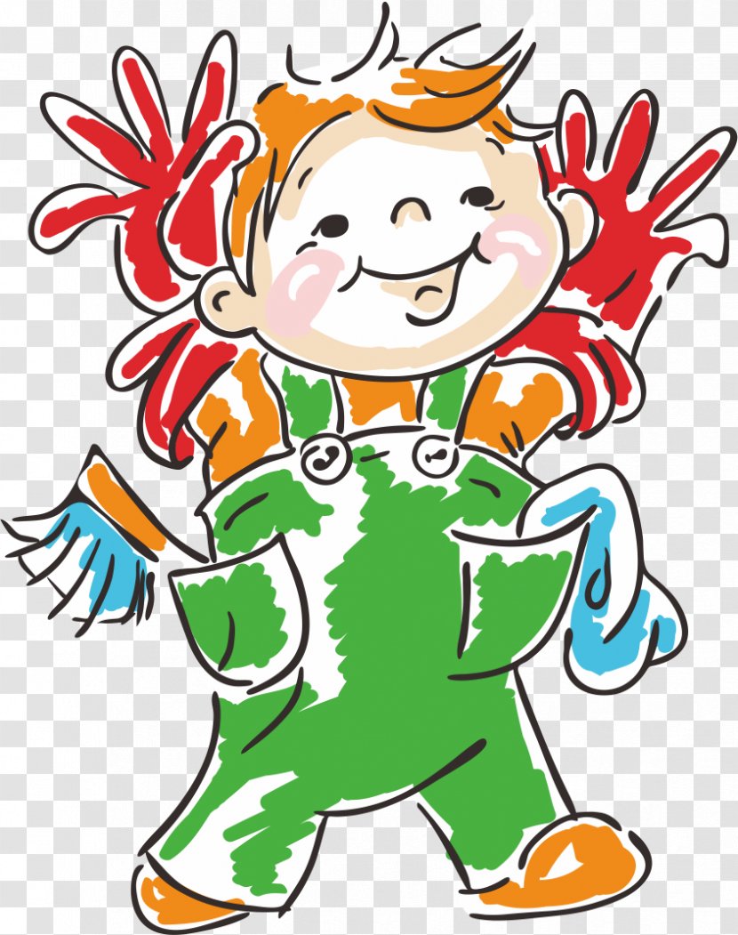 Classroom Child Student Cleaning Clip Art - Housekeeping - Painted Children Transparent PNG