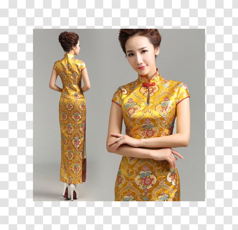 Robe Wedding Dress Brocade Cheongsam - Chinese Clothing Transparent PNG