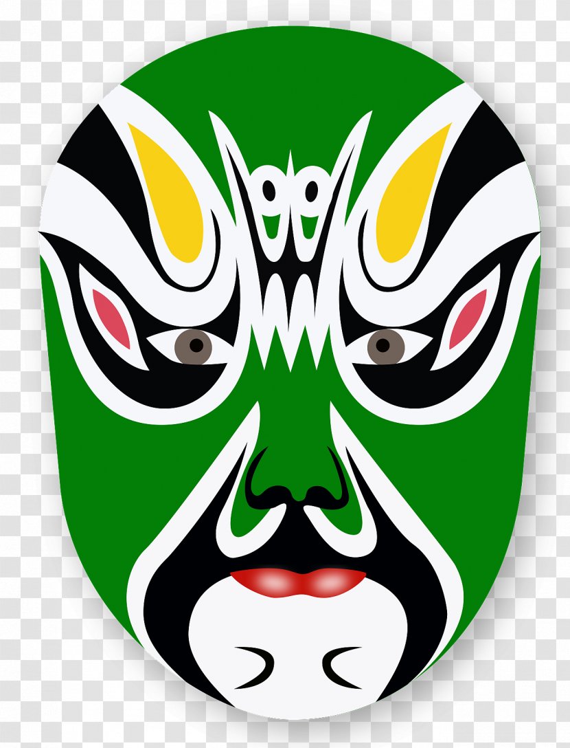Chinese Opera Peking Mask Image - Sticker - Blumenkranz Symbol Transparent PNG