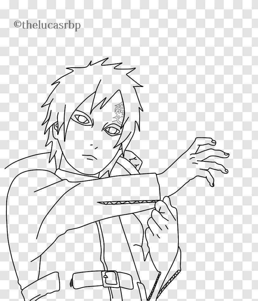 Finger Line Art /m/02csf Drawing Homo Sapiens - Frame - Gaara Transparent PNG