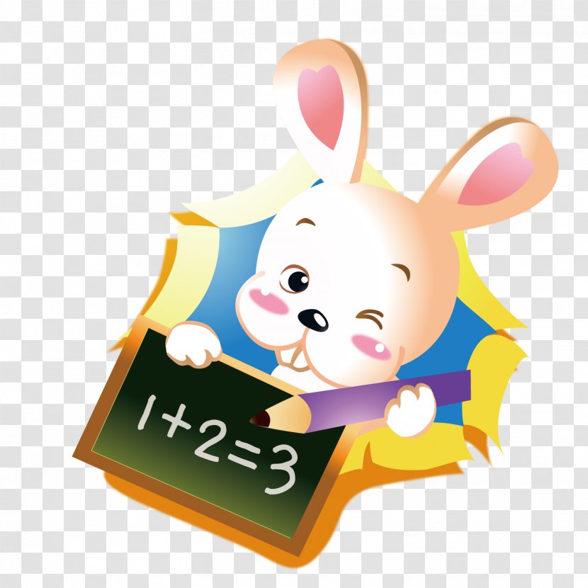 Easter Bunny European Rabbit Mathematics - Element - Write A Small In Transparent PNG