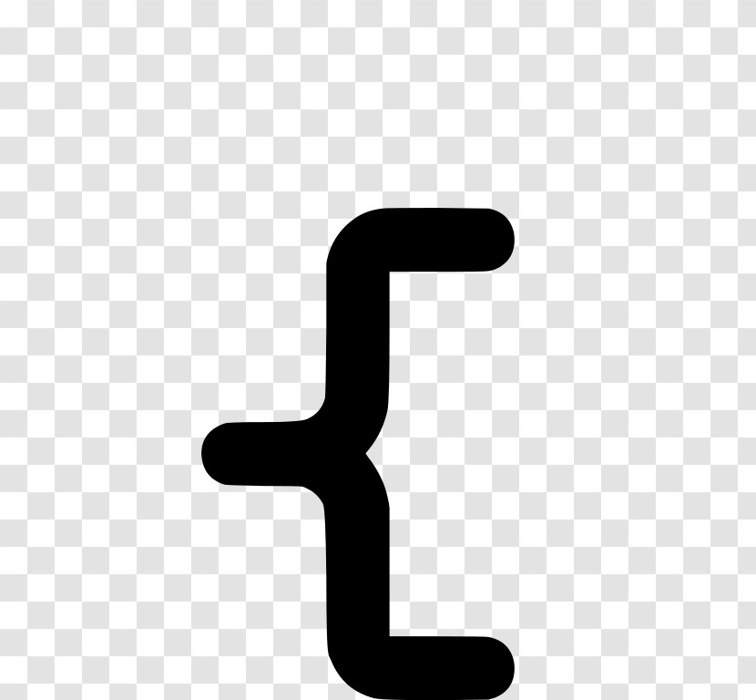 Bracket Accolade Character Symbol Font - At Sign Transparent PNG