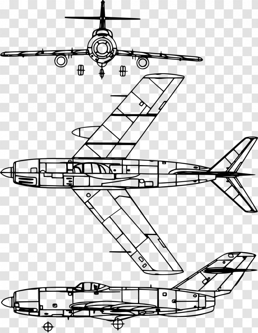 Lavochkin La-200 Aircraft Airplane La-15 La-160 - Diagram Transparent PNG