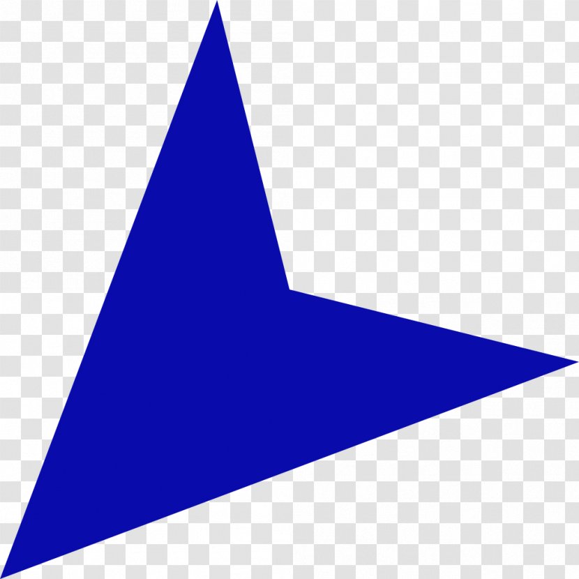 Triangle Point Font - Blue Arrow Transparent PNG