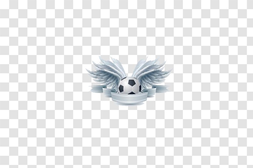 Football Illustration - Black And White - Wings Transparent PNG