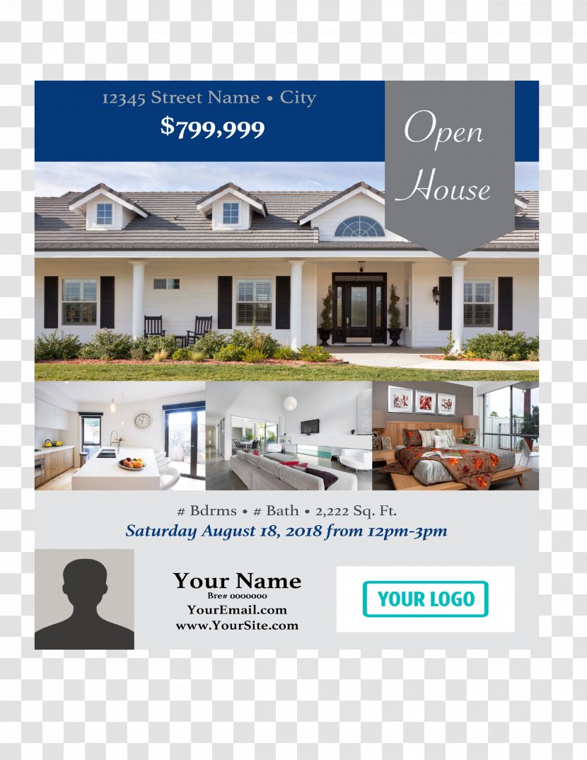 Real Estate Agent House Marketing Banner Product Promotion Flyer Transparent Png