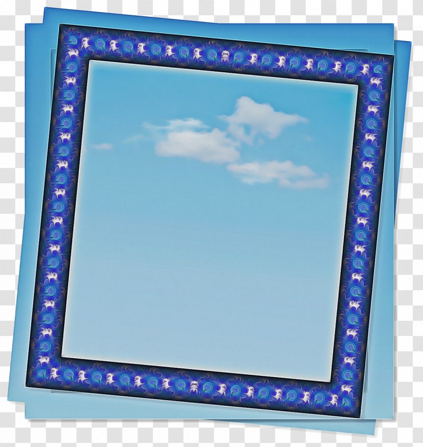 Abstract Design Frame - Cobalt Blue - Interior Electric Transparent PNG