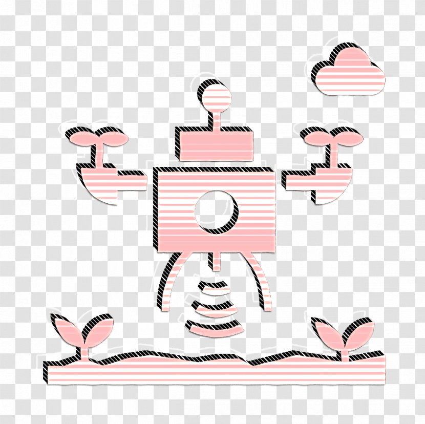 Agriculture Icon Drones Farming - Pink - Cartoon Transparent PNG