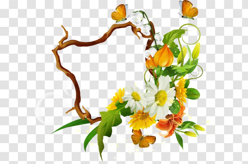 Picture Frames Floral Design Image Scrapbooking Clip Art - Branch - Wreath Transparent PNG
