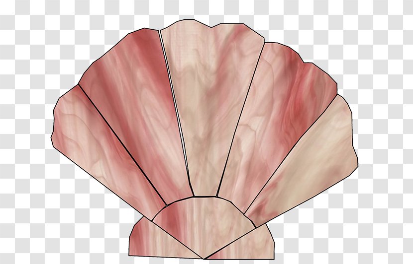 Suncatcher Stained Glass Work Of Art - Peach - Seashell Transparent PNG