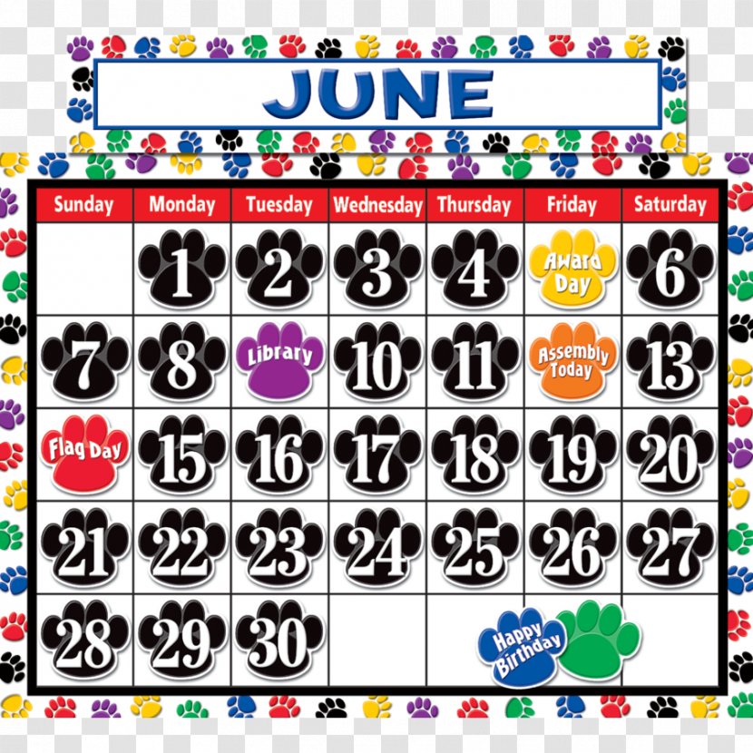 Bulletin Board Calendar Classroom School Teacher - Year Transparent PNG