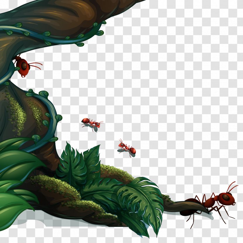 Euclidean Vector Tree Illustration - Royaltyfree - Ants Transparent PNG