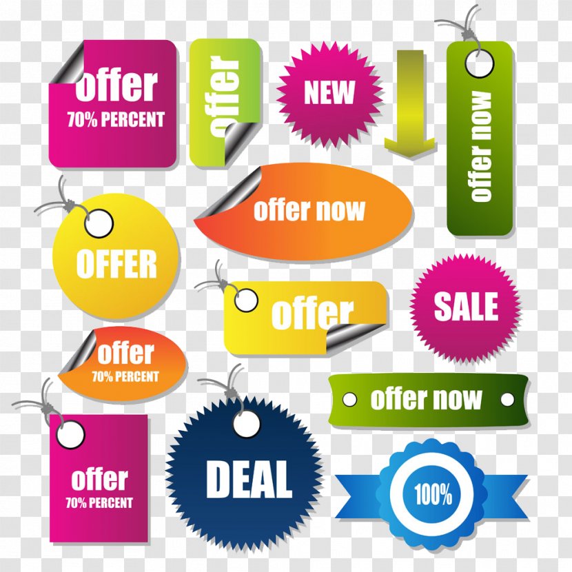 Sales Promotion Taobao Sticker Discounts And Allowances - Flat Tag Image Transparent PNG