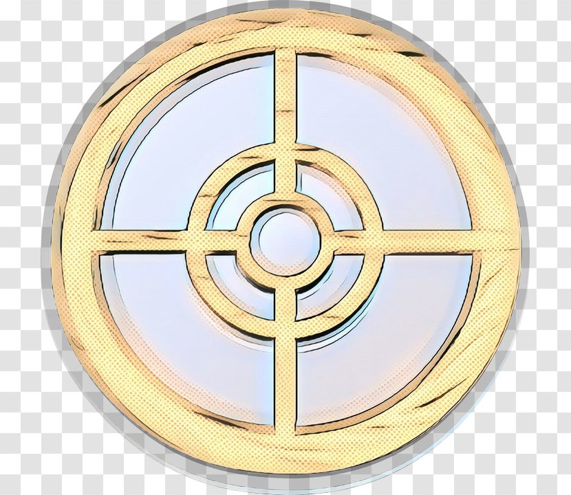 Symbol Brass Metal Circle - Vintage Transparent PNG