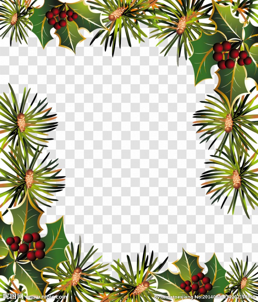 Christmas Ornament Paper Garland New Year - Conifer - Border Pattern Transparent PNG