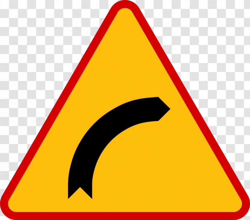 Poland Traffic Sign Bourbaki Dangerous Bend Symbol Road - Signage Transparent PNG
