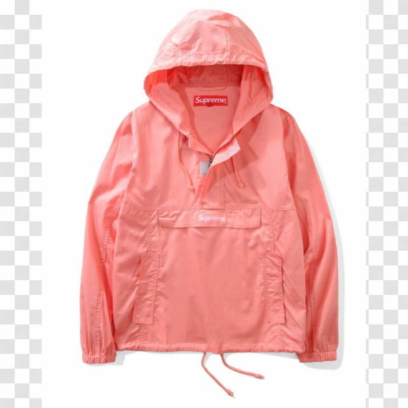 Hoodie Pink Jacket Windbreaker Outerwear - Nike - Supreme Transparent PNG